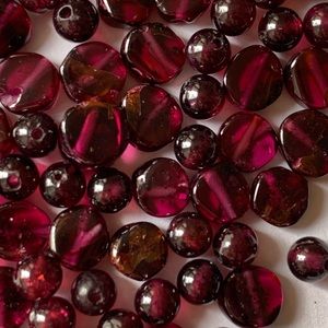 Natural Rhodolite Garnet Beads  Small-Jewelry Crafts